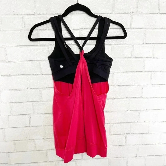 Lululemon Boom Juice Pink Circle Mesh Nouveau Limits Tank Top Women's Size 4 - Picture 4 of 6